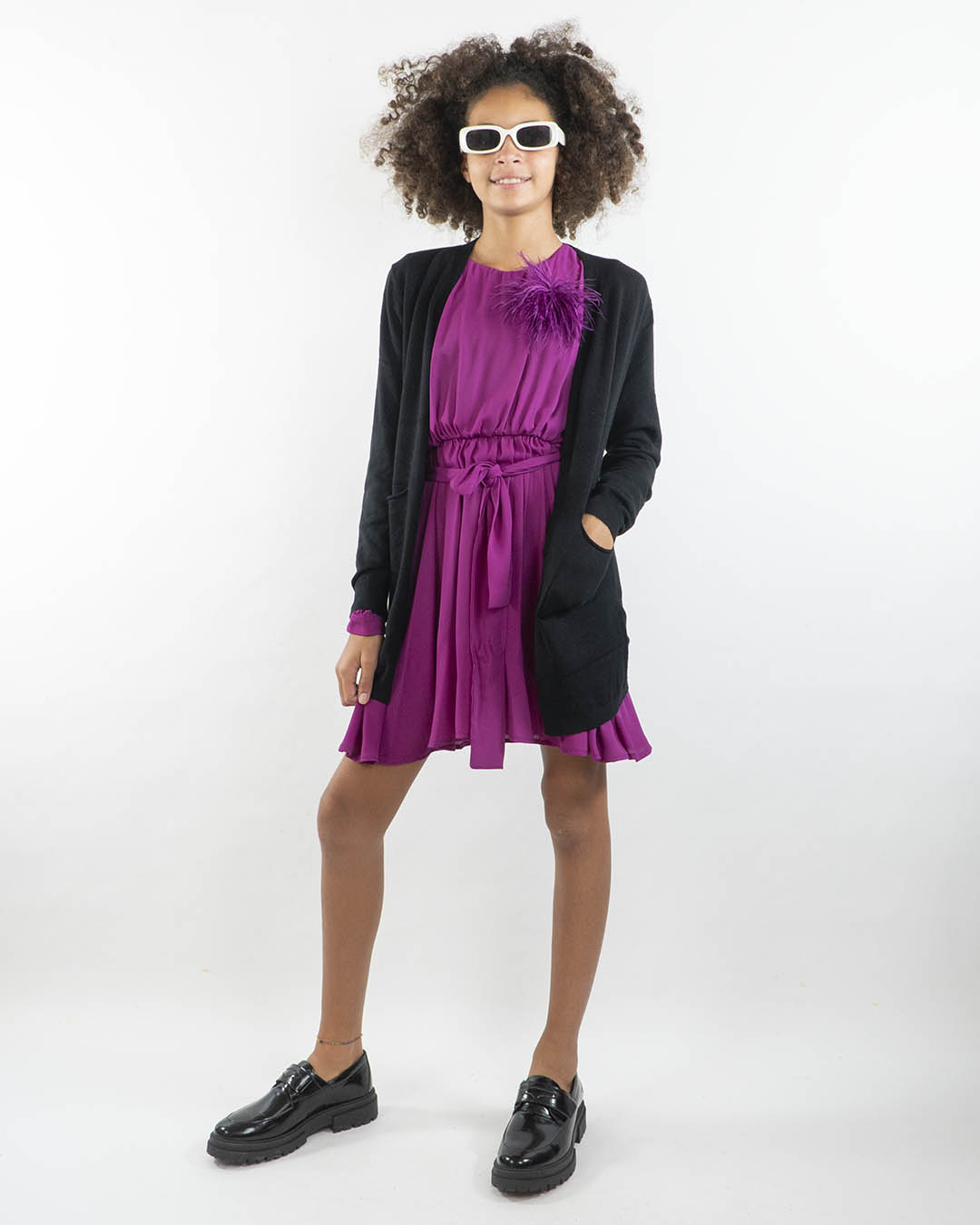 Cardigan lungo aperto