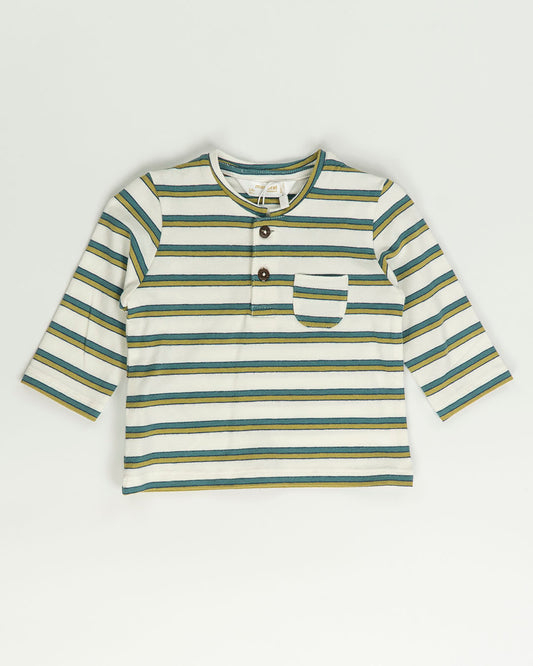 T-shirt rigata con bottoncini MAYORAL