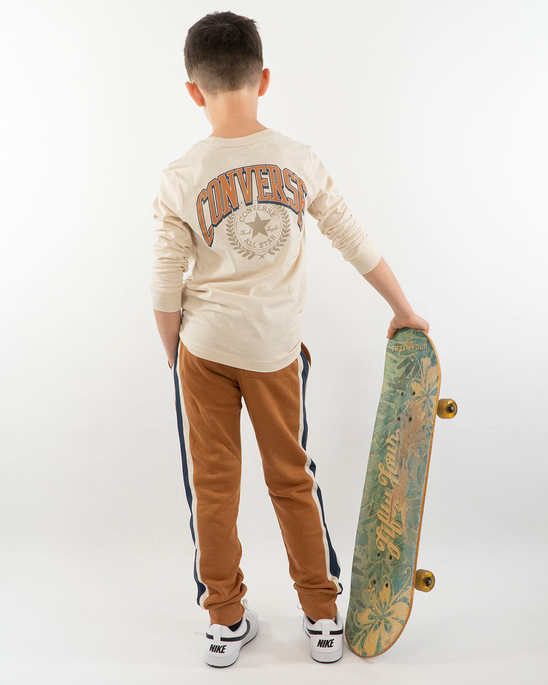 T-shirt manica lunga con stampa dietro CONVERSE