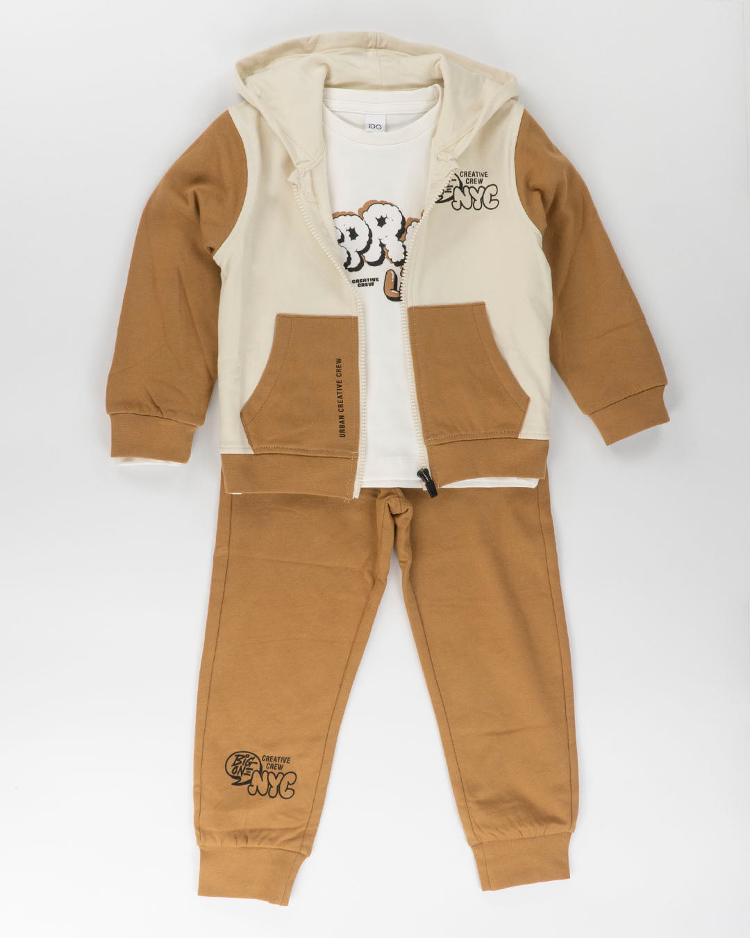 Tuta 3 pz. felpata bicolor Spray life  I DO