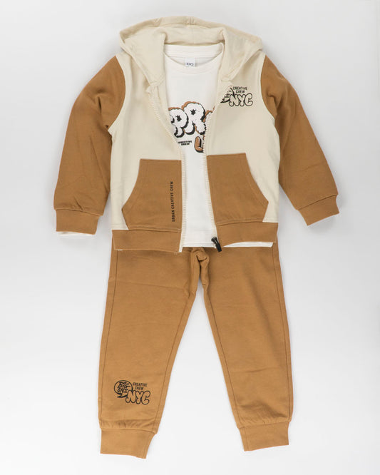 Tuta 3 pz. felpata bicolor Spray life  I DO