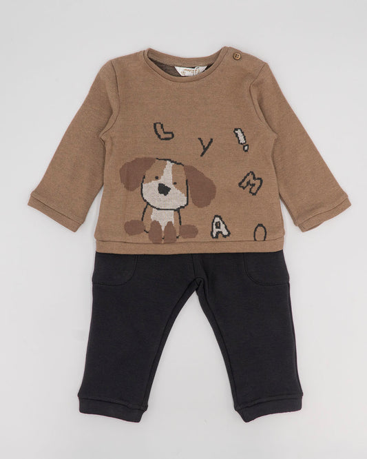 Completo 2 pz. felpato con pantaloni cargo MAYORAL