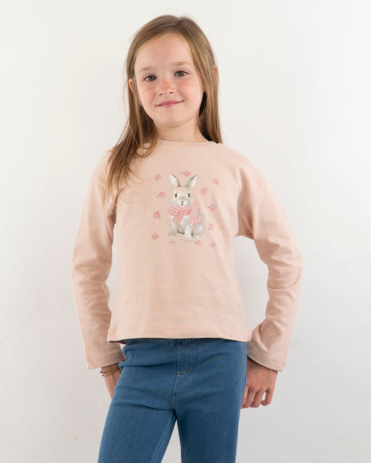 T-shirt manica lunga con coniglietto MAYORAL