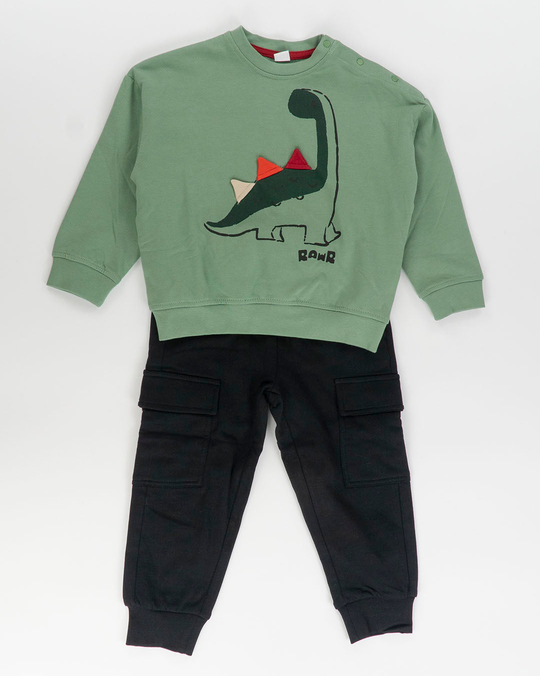 Tuta oversize con dinosauro e panta cargo I DO