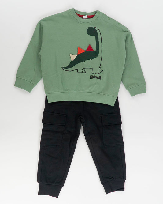 Tuta oversize con dinosauro e panta cargo I DO