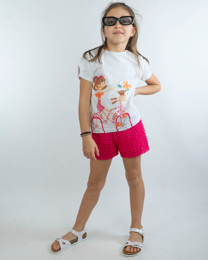Completo 2 pz. con short in pizzo MAYORAL