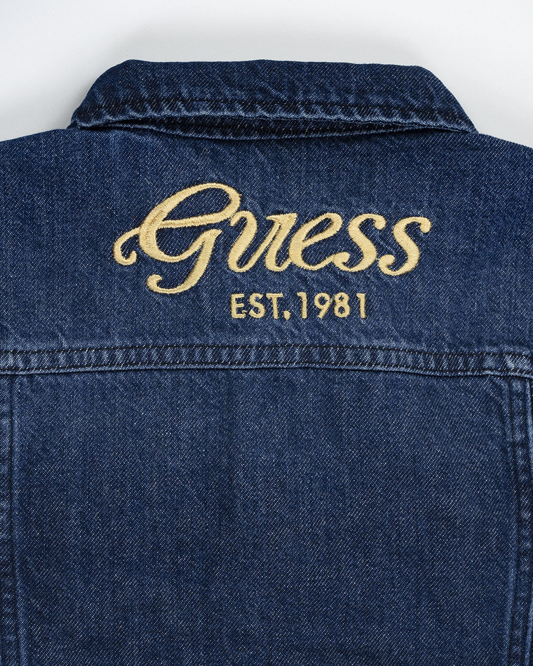Giubbino in denim con ricamo