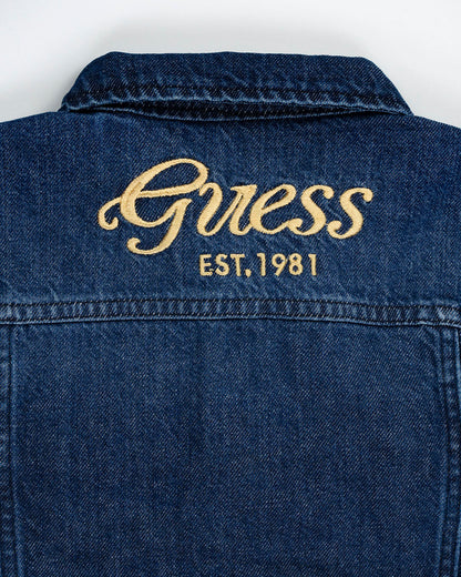 Giubbino in denim con ricamo