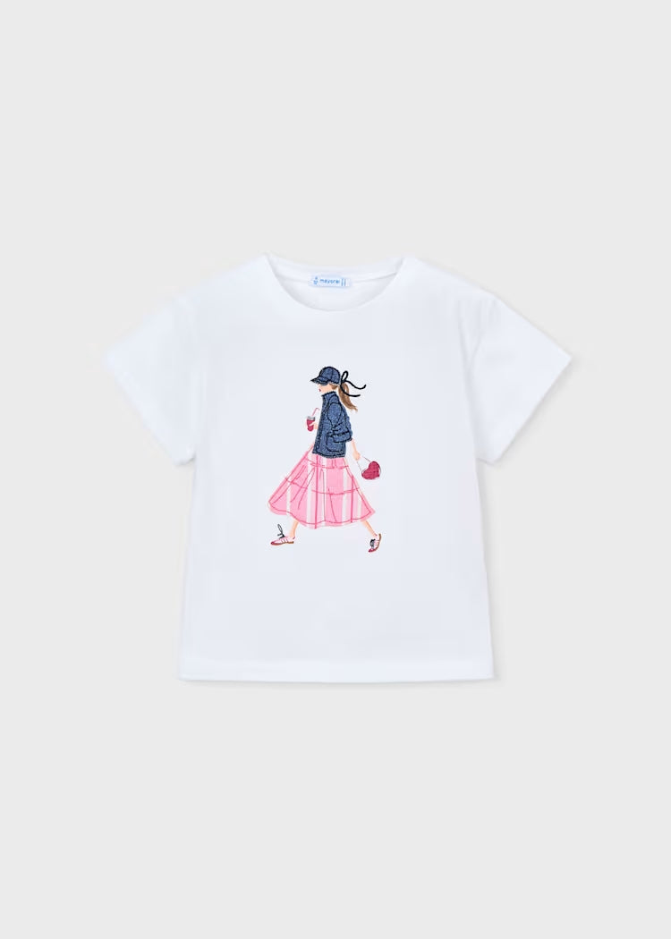 T-shirt con ragazza art.3011-77 MAYORAL