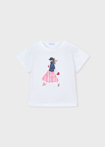 T-shirt con ragazza art.3011-77 MAYORAL