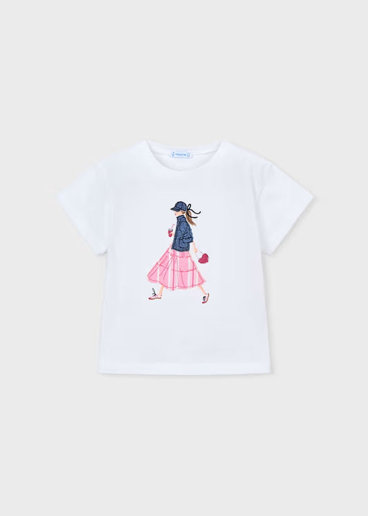 T-shirt con ragazza art.3011-77 MAYORAL