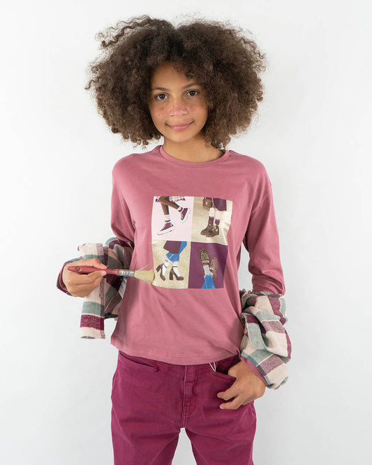 T-shirt manica lunga stampa