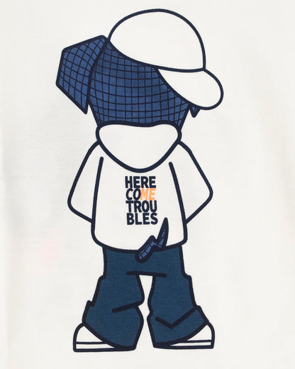 T-shirt manica lunga con cane street style I DO