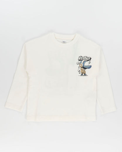 T-shirt manica lunga con bimbo con cuffie I DO