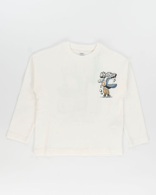 T-shirt manica lunga con bimbo con cuffie I DO