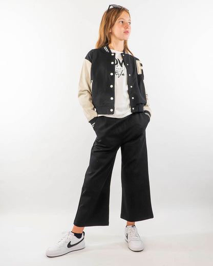 Pantalone largo in tessuto elasticizzato
