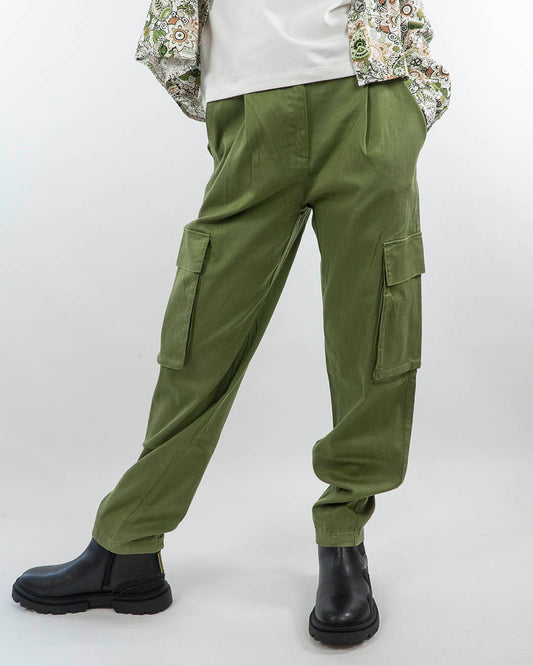 Pantaloni cargo in rasatello di cotone I DO