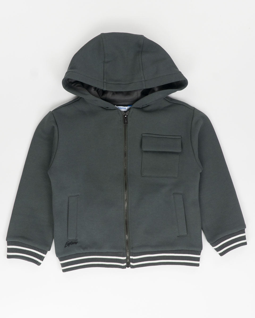 Felpa con zip e cappuccio felpata MAYORAL