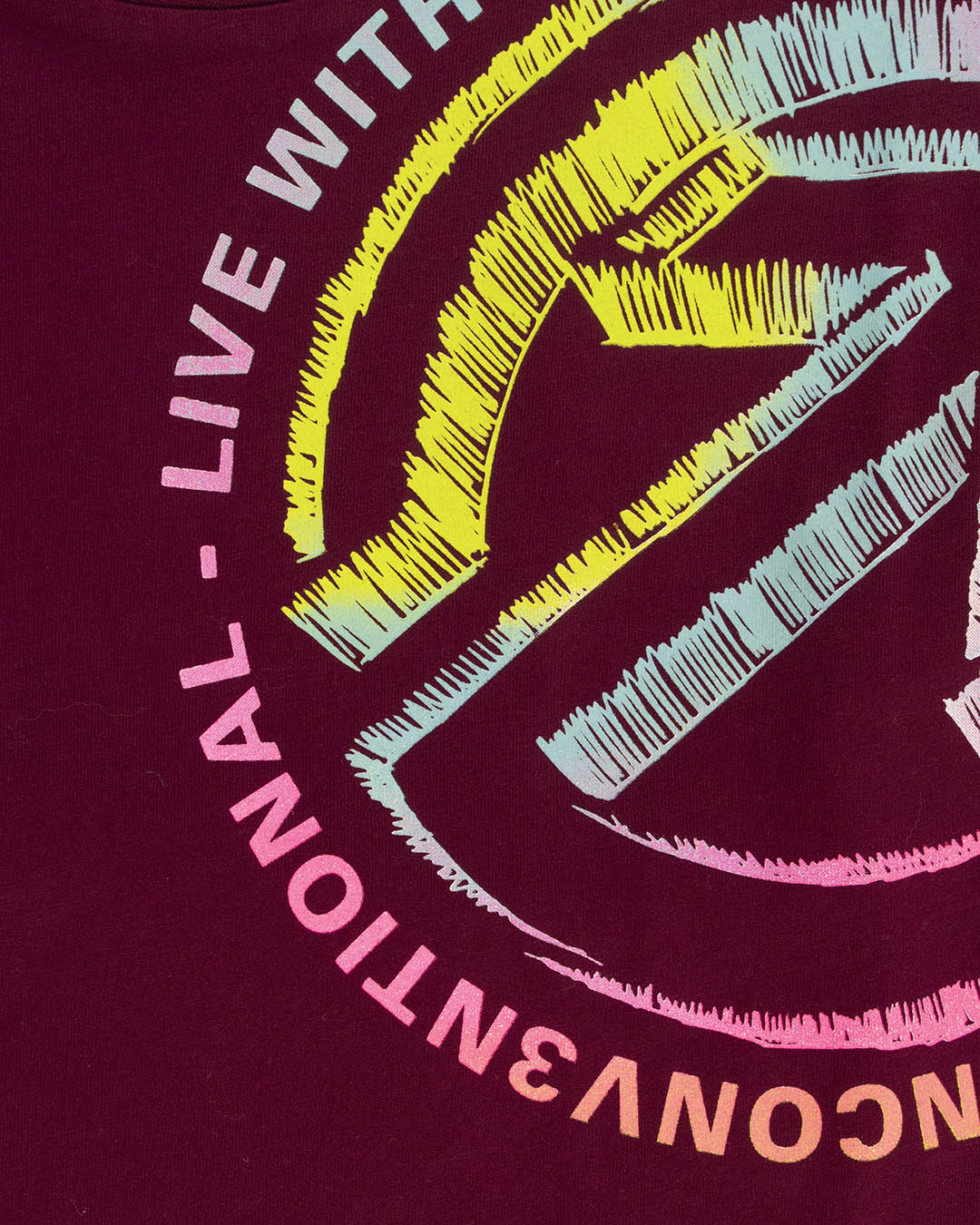 T-shirt manica lunga con stampa colorata MELBY