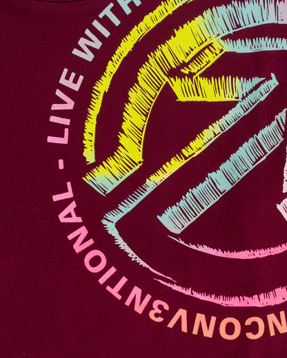 T-shirt manica lunga con stampa colorata MELBY