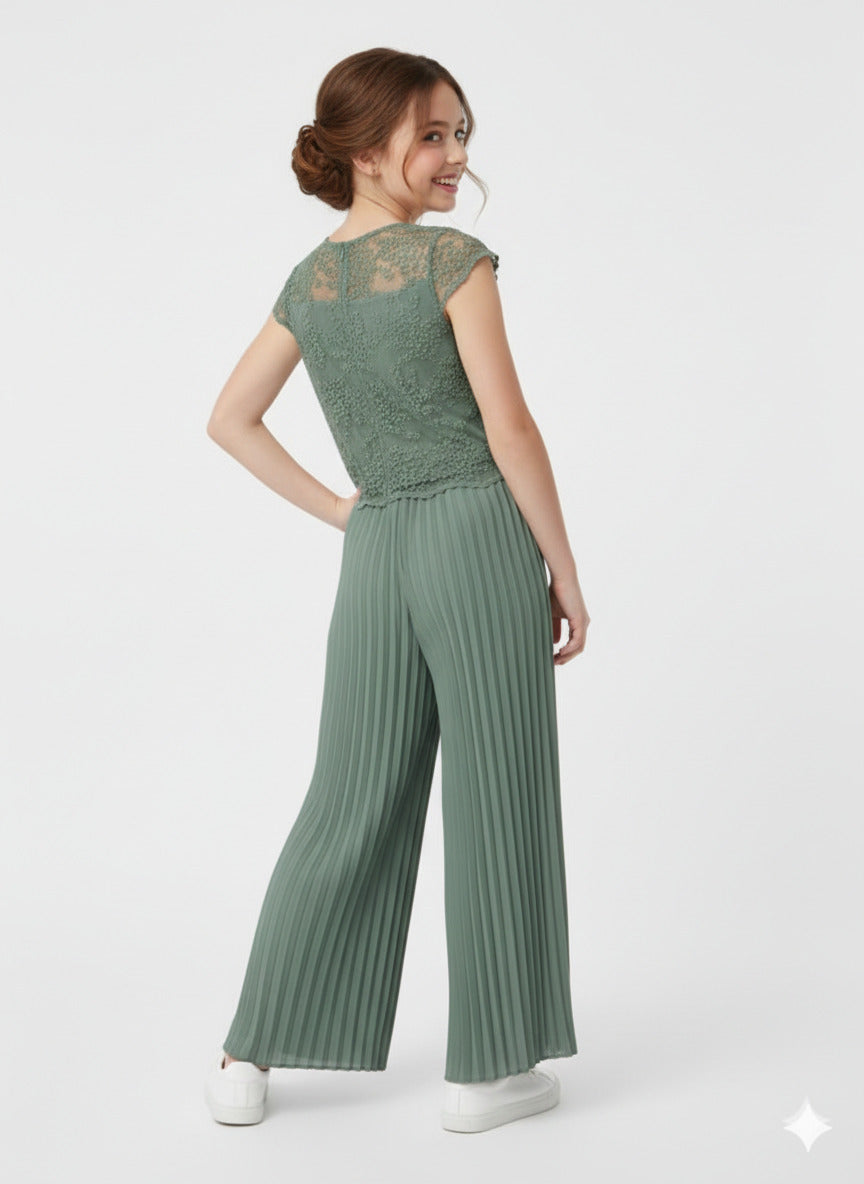 Tuta plissettata con pizzo art.6871-45 MAYORAL