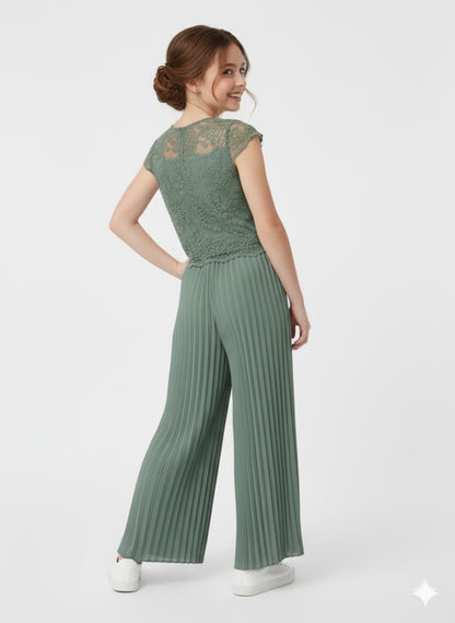 Tuta plissettata con pizzo art.6871-45 MAYORAL