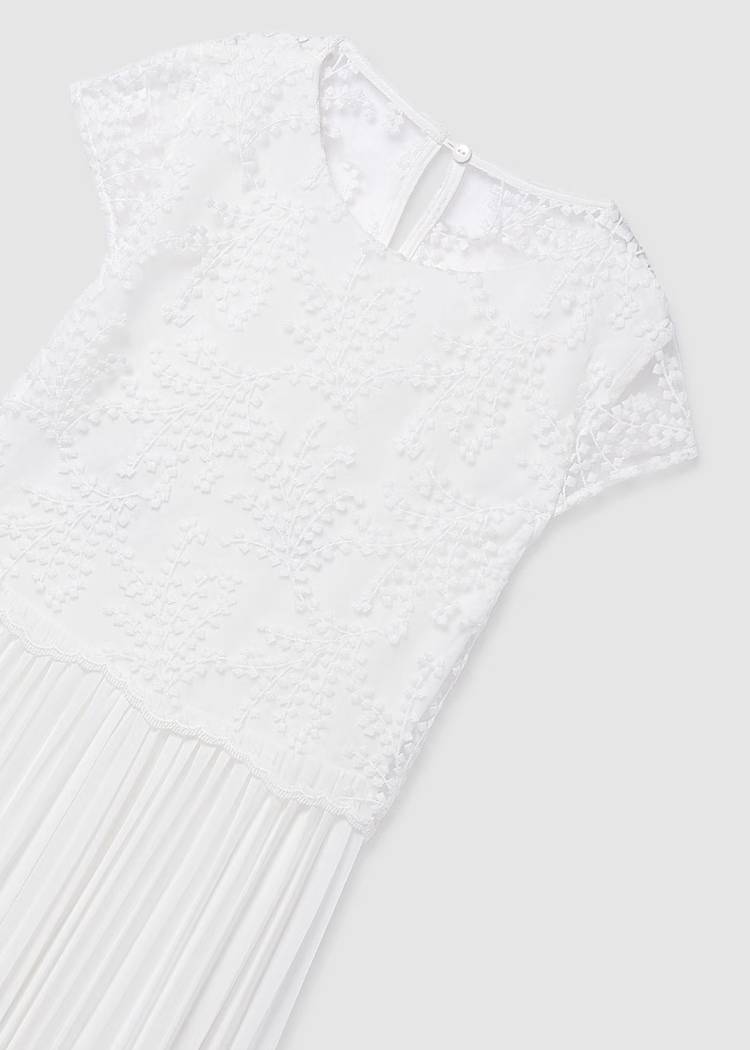 Tuta plissettata con pizzo srt.6871-44 MAYORAL