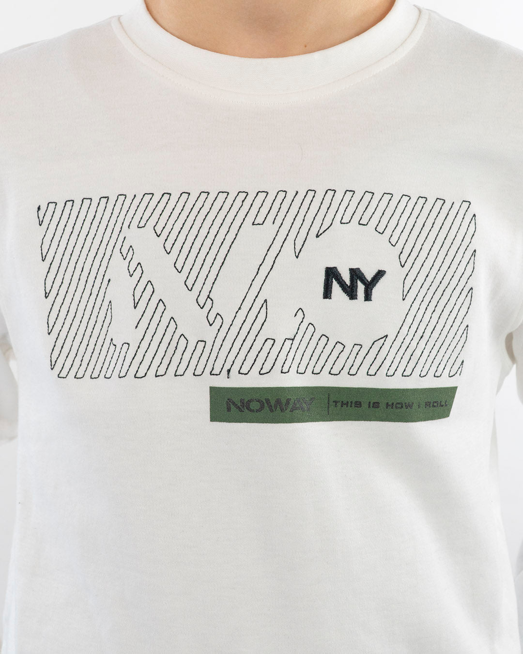 T-shirt manica lunga con scritta in rilievo I DO