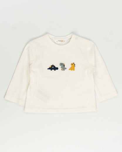 Tuta 3 pz. rigata felpata con dinosauri MAYORAL