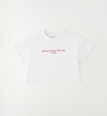 T-shirt con scritta art.4G717-0113 I DO