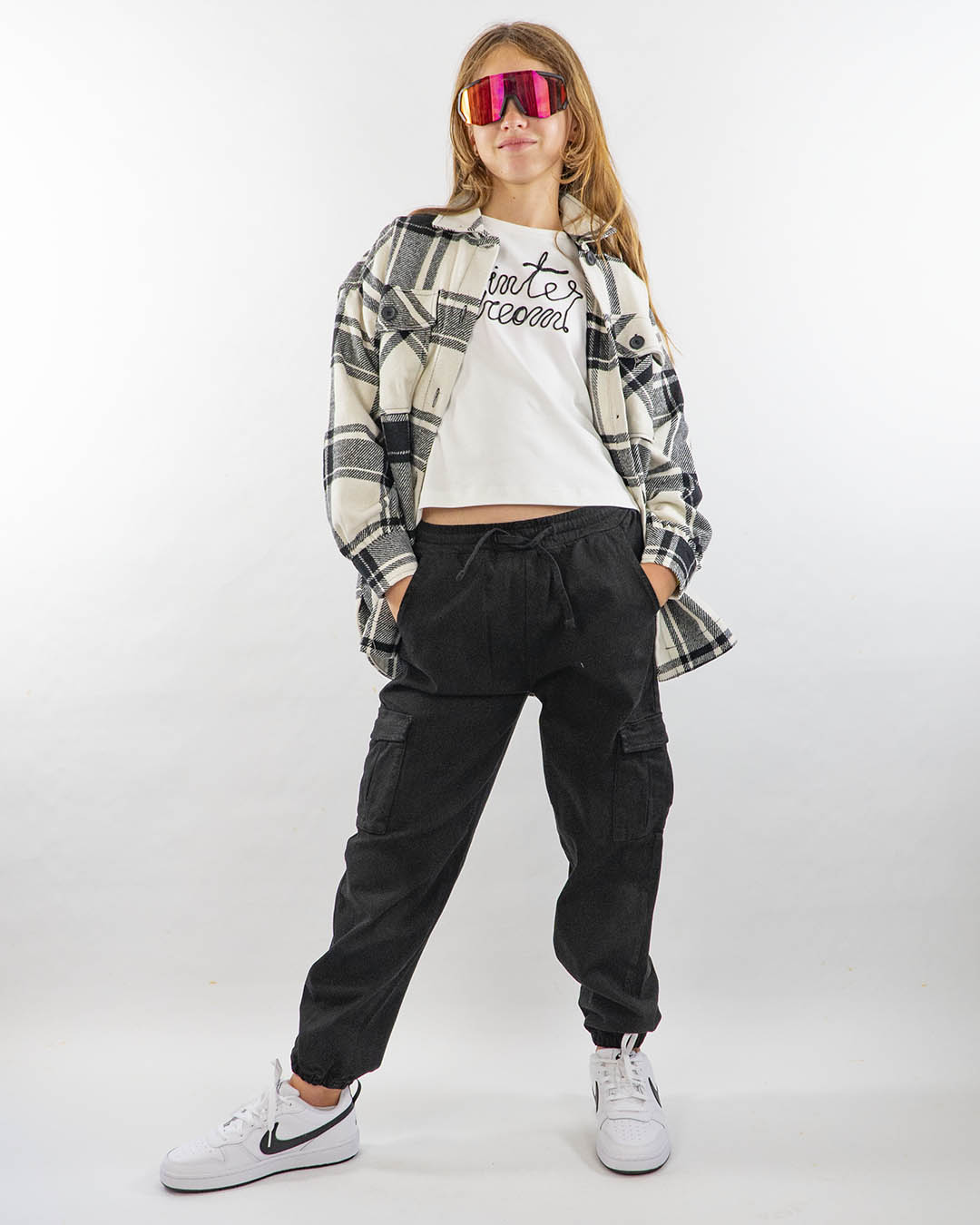 Camicia a quadri felpata