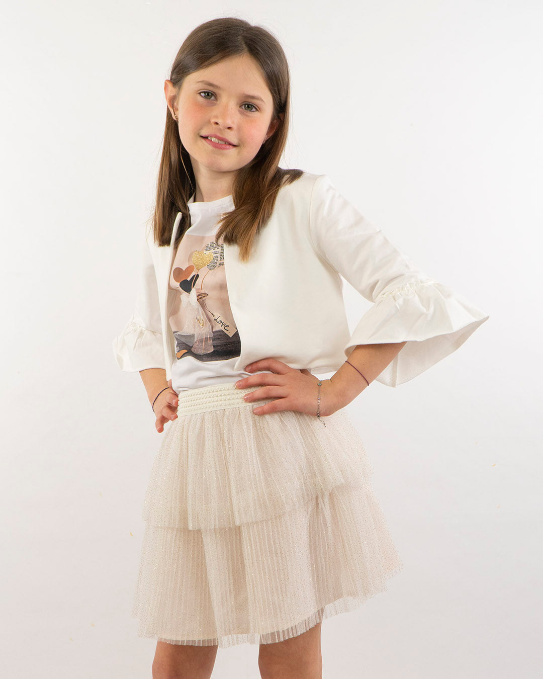 Gonna a balze in tulle