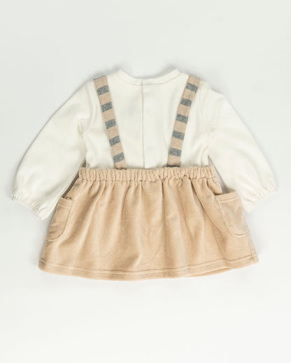 Abito finta salopette in velluto MAYORAL