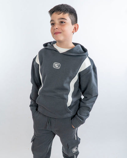 Tuta felpata bicolor con pantaloni cargo I DO