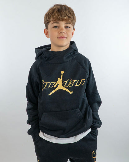 Felpa chiusa felpata con scritta dorata JORDAN