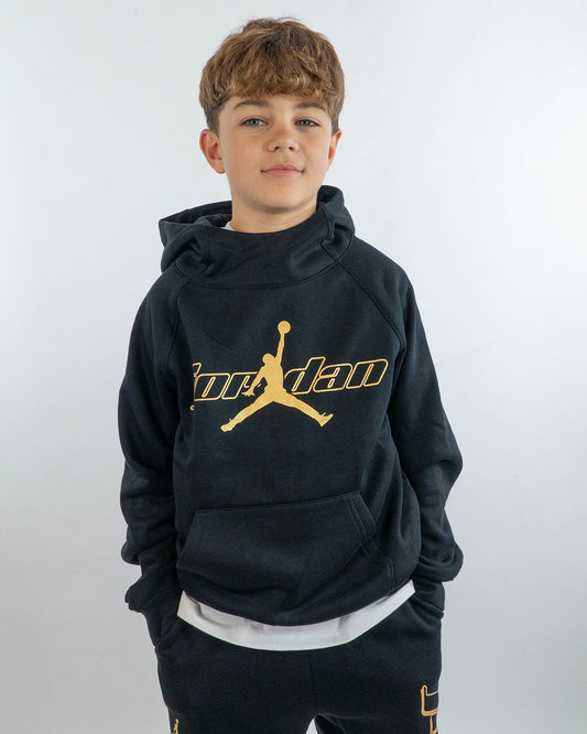 Felpa chiusa felpata con scritta dorata JORDAN