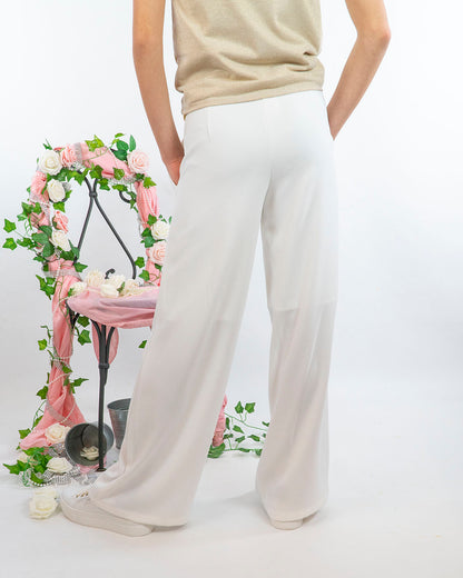 Pantalone fluido con cintura a catena I DO