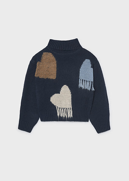 Maglione dolcevita con cuori art.7.340-016 MAYORAL