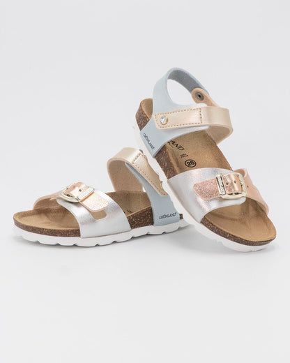 Sandalo multicolor con sottopiede in pelleGRUNLAND