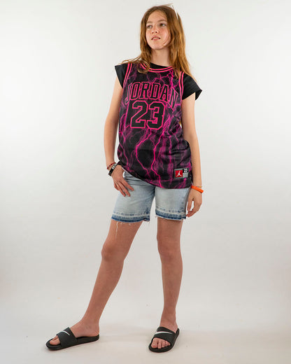 Bermuda in jeans sfrangiato