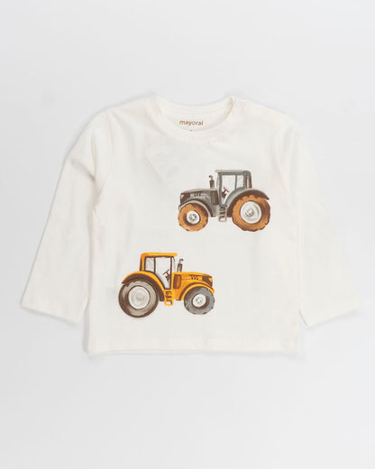 T-shirt manica lunga con trattori MAYORAL