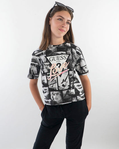 T-shirt manica corta multistampa GUESS