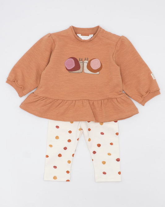 Completo felpato con pantalone a pois MAYORAL