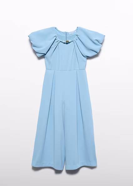 Tuta con manica a sbuffo e perle ABEL & LULA