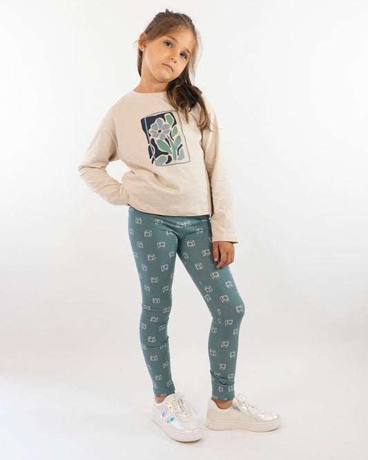 Completo 2 pz. con leggings fiorati MAYORAL