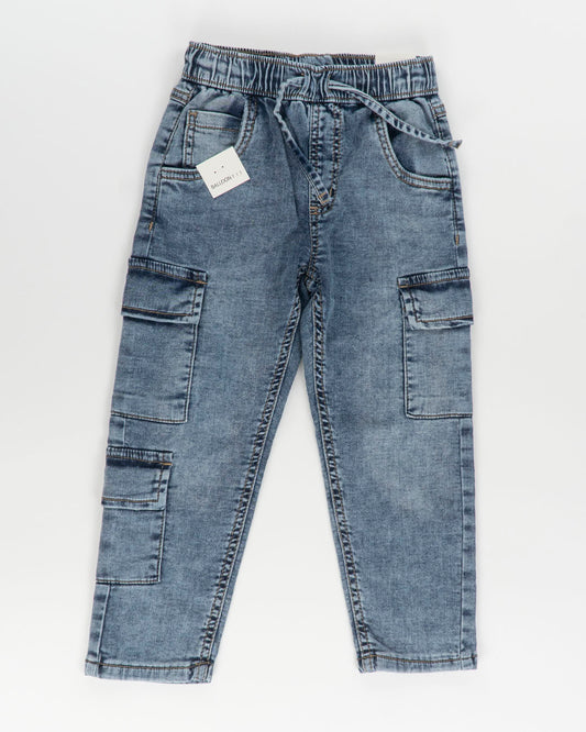 Jeans balloon fit cargo in soft denim I DO