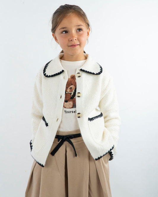 Giacca in boucle con profili a contrasto MAYORAL