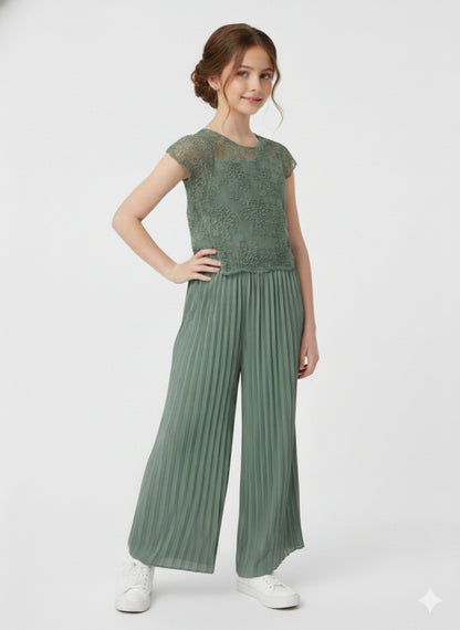 Tuta plissettata con pizzo art.6871-45 MAYORAL