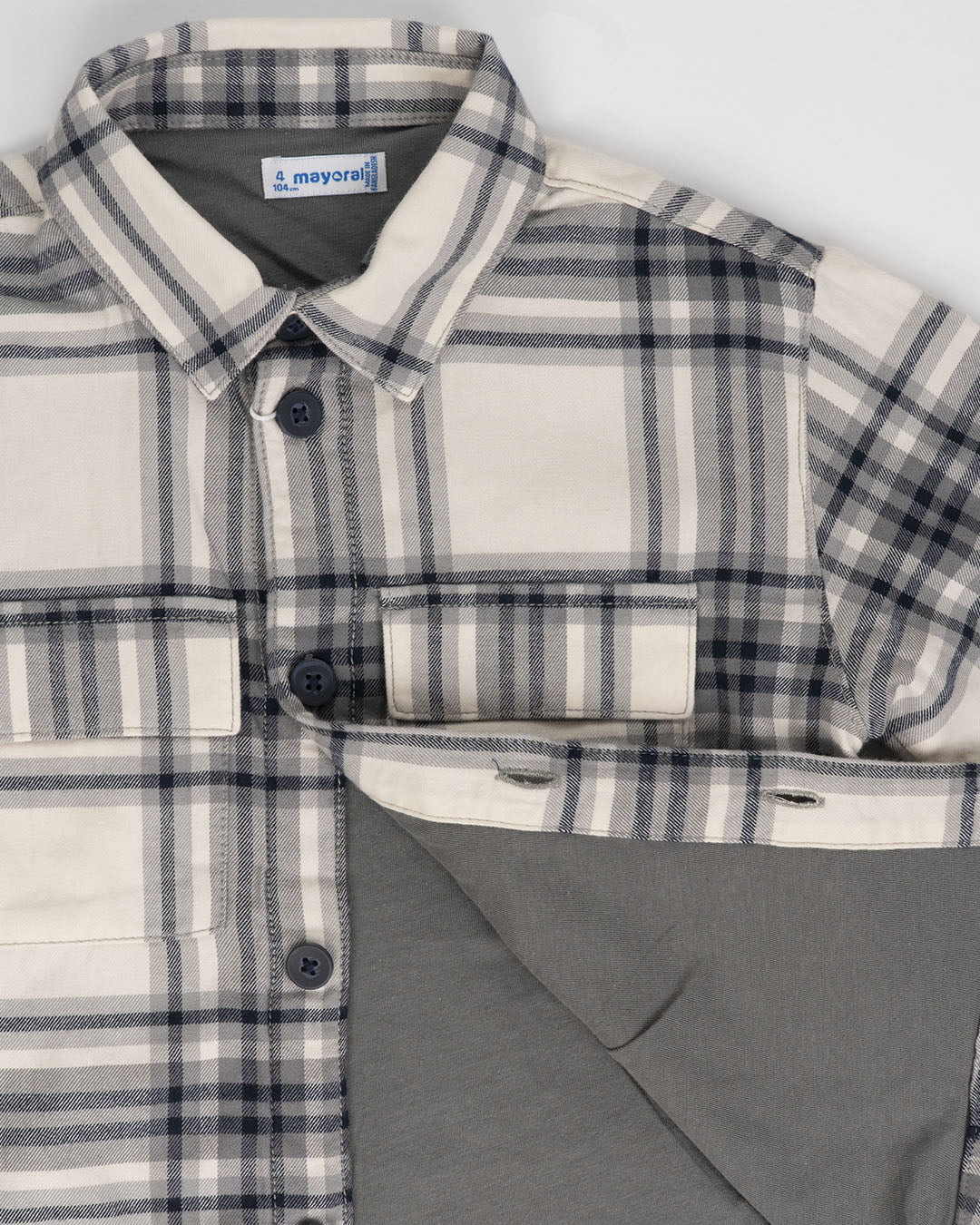 Camicia a quadri foderata in cotone MAYORAL