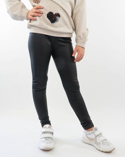 Completo 2 pezzi con pantalone effetto ecopelle